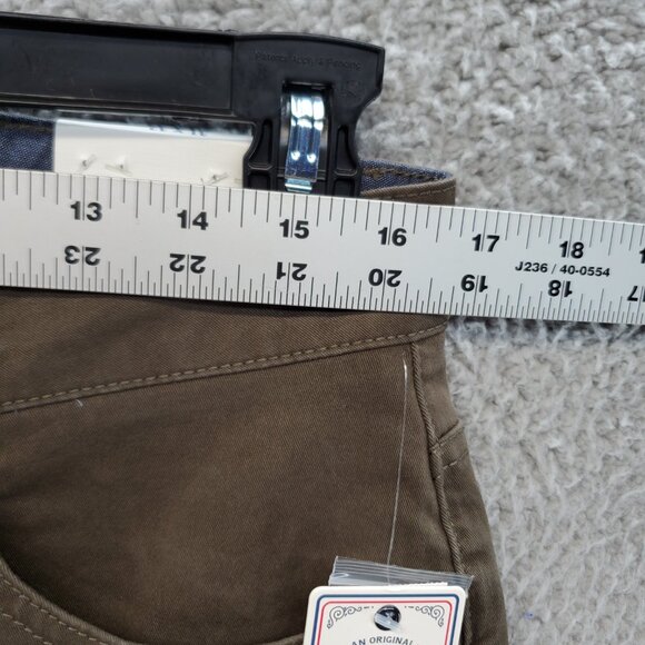 Flag & Anthem Chino Portland Relaxed Pants 31x32 Olive Green Pockets New - Picture 4 of 13